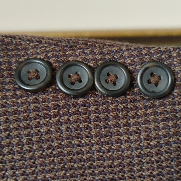 Pronto-Uomo Lambswool Brown Tweed Sports Jacket Size 42 R - Picture 3 of 12